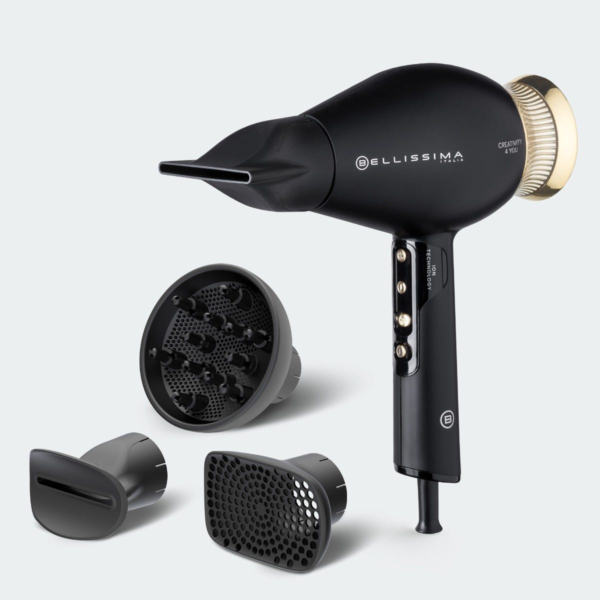 Asciugacapelli professionale con accessori Creativity 4 You®