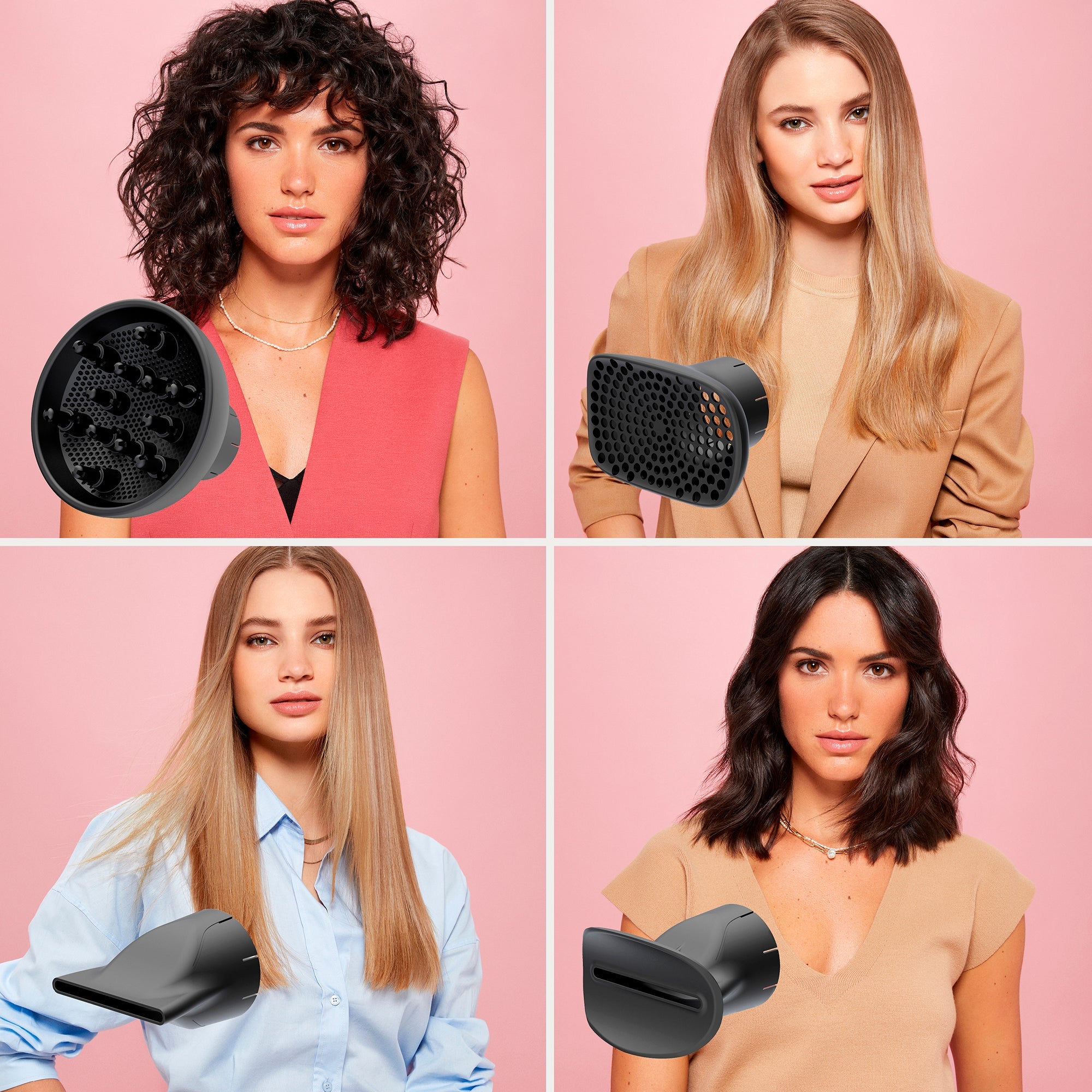 Kit asciugacapelli professionale con accessori Creativity 4 You® e piastra a vapore professionale Steam Elixir®